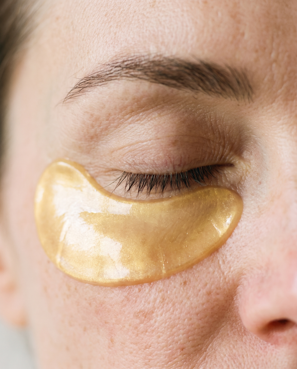 Close-up of the patch on the under-eye area