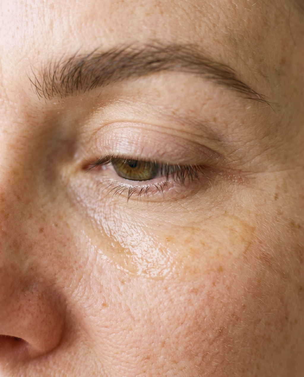 Close-up of the under-eye area