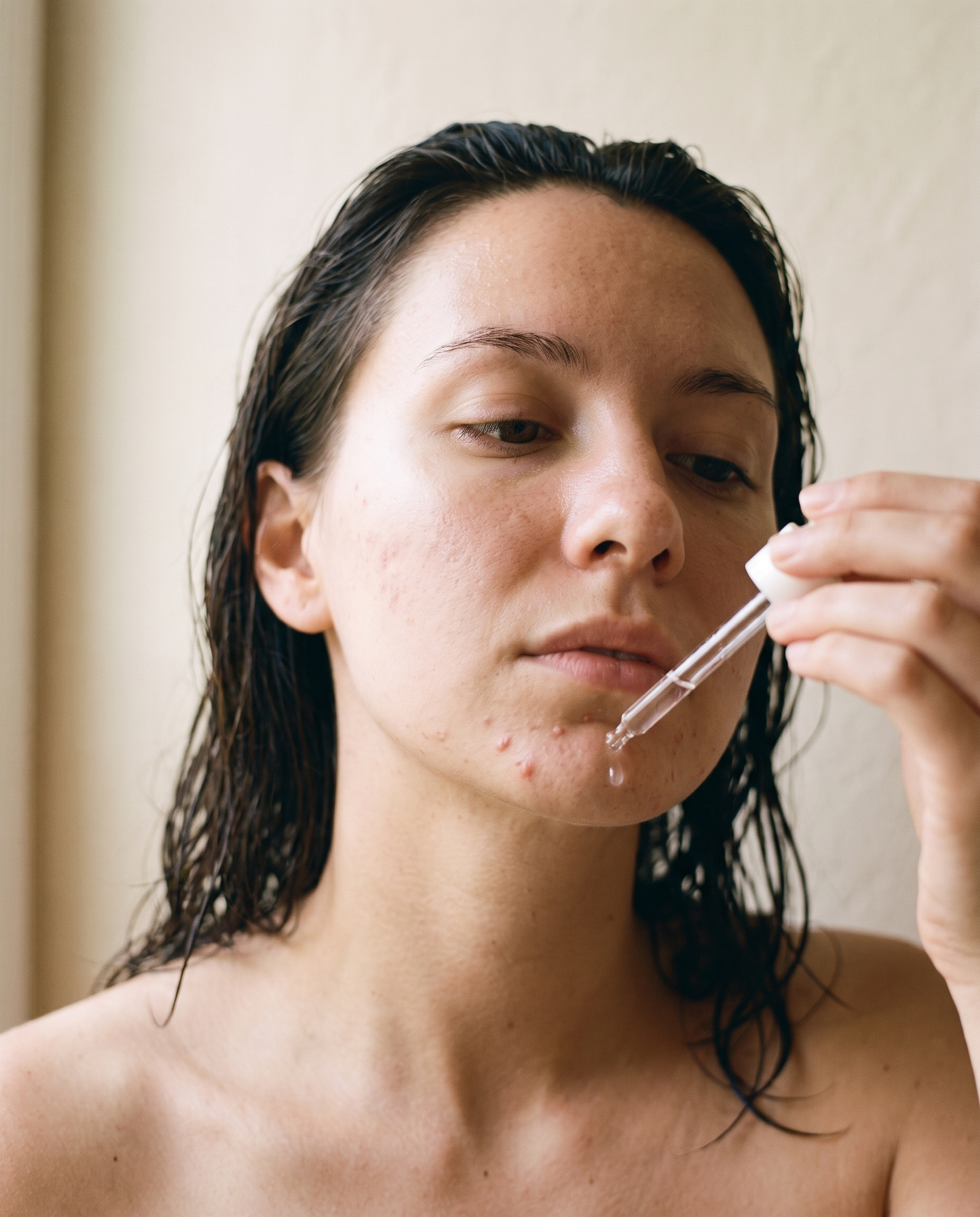 Applying a drop to a single blemish