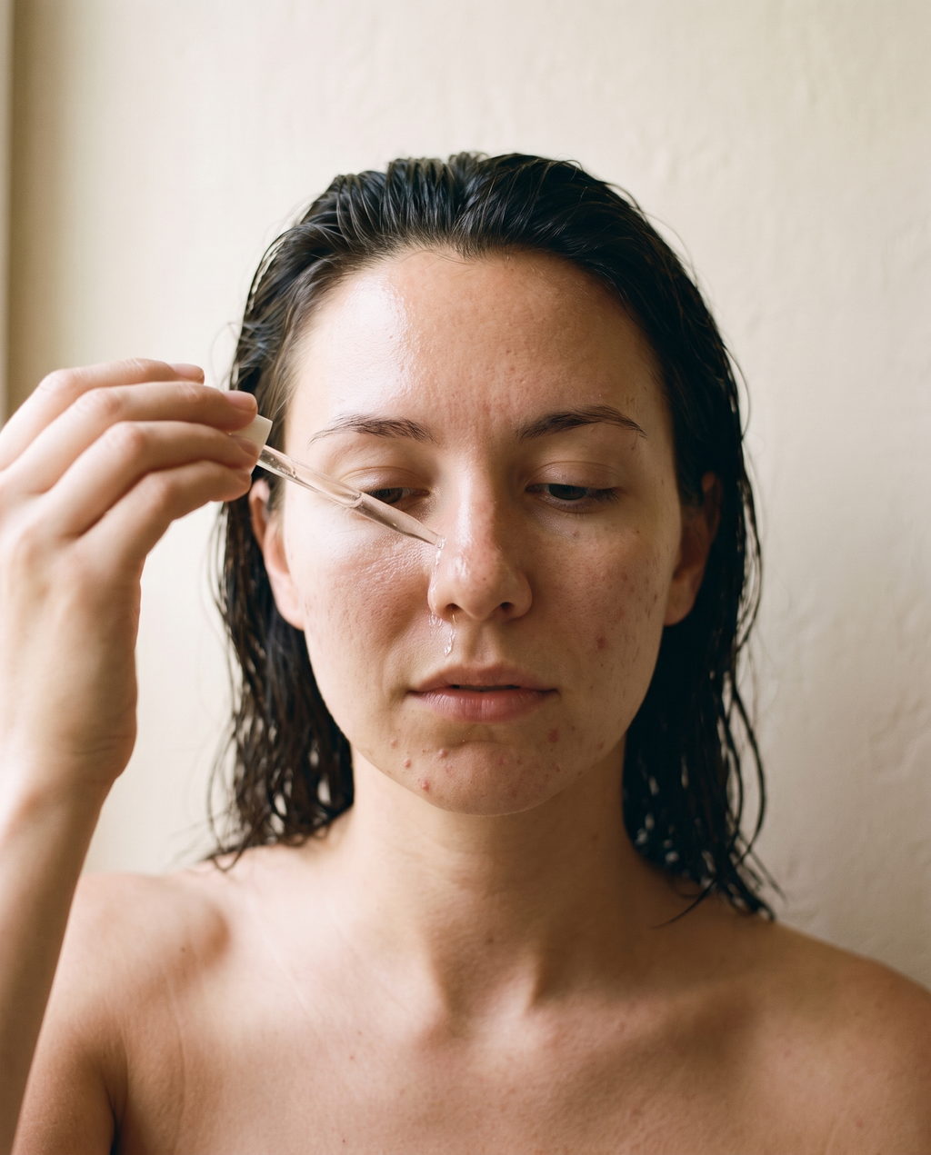Serum applied along the T-zone