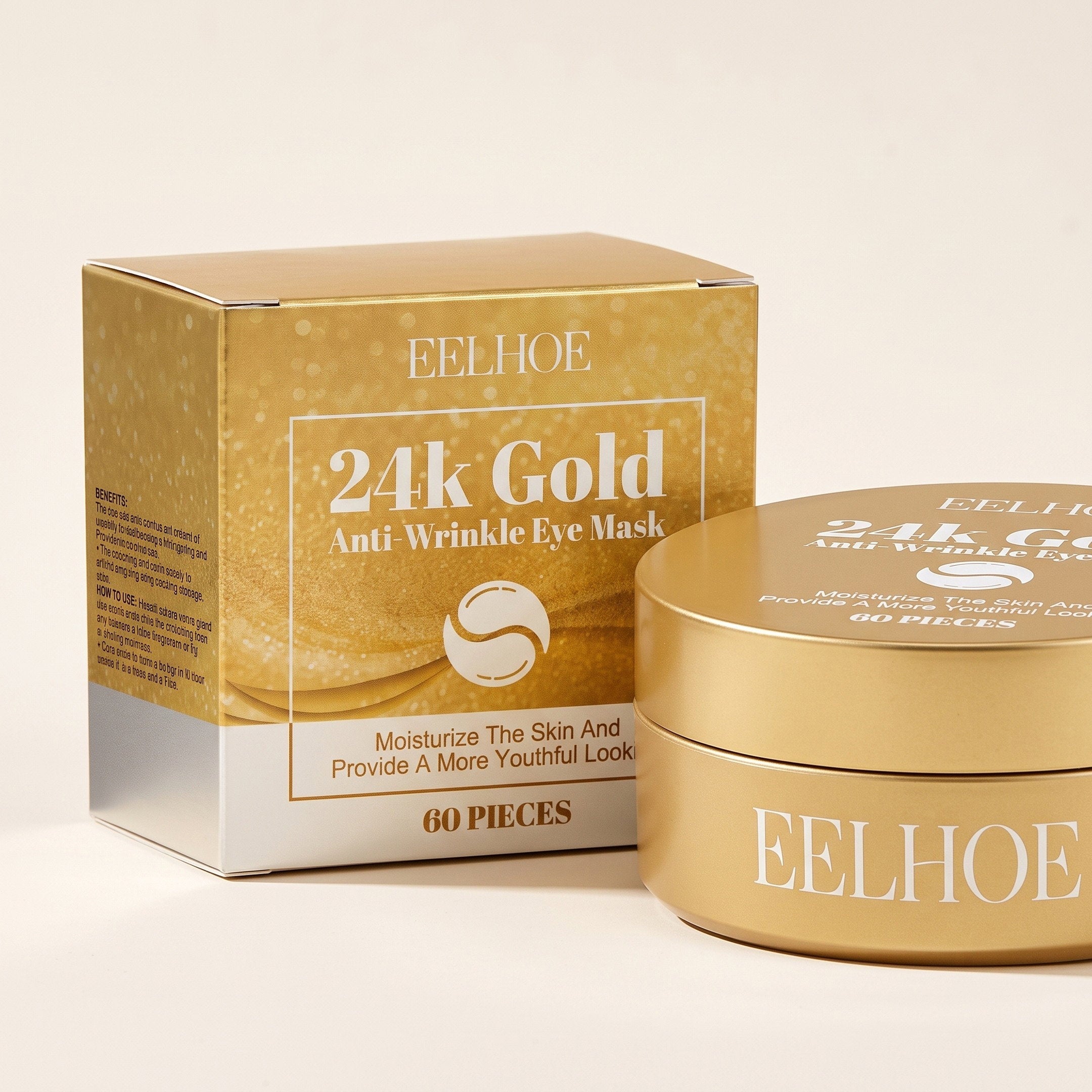 24K Gold Hydrogel Eye Patches — 60 pcs