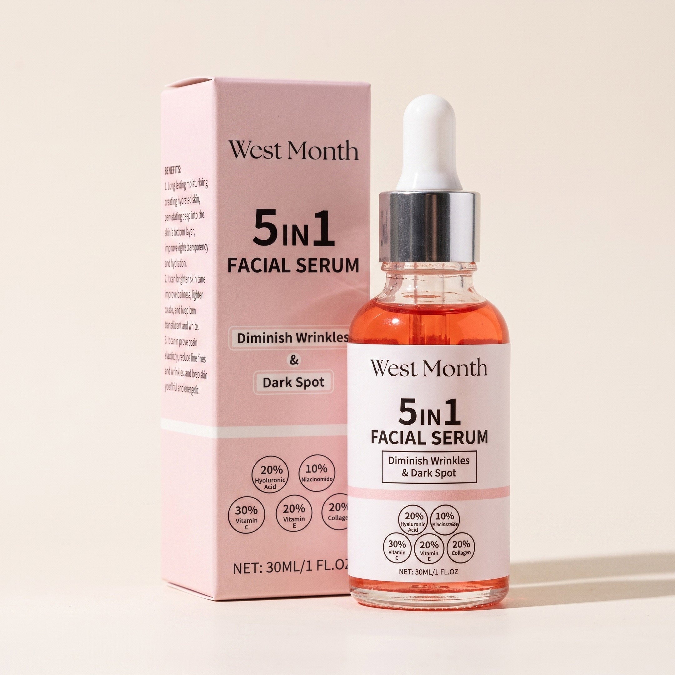 5-in-1 Multi-Correction Serum — Vitamin C & Niacinamide, 30ml