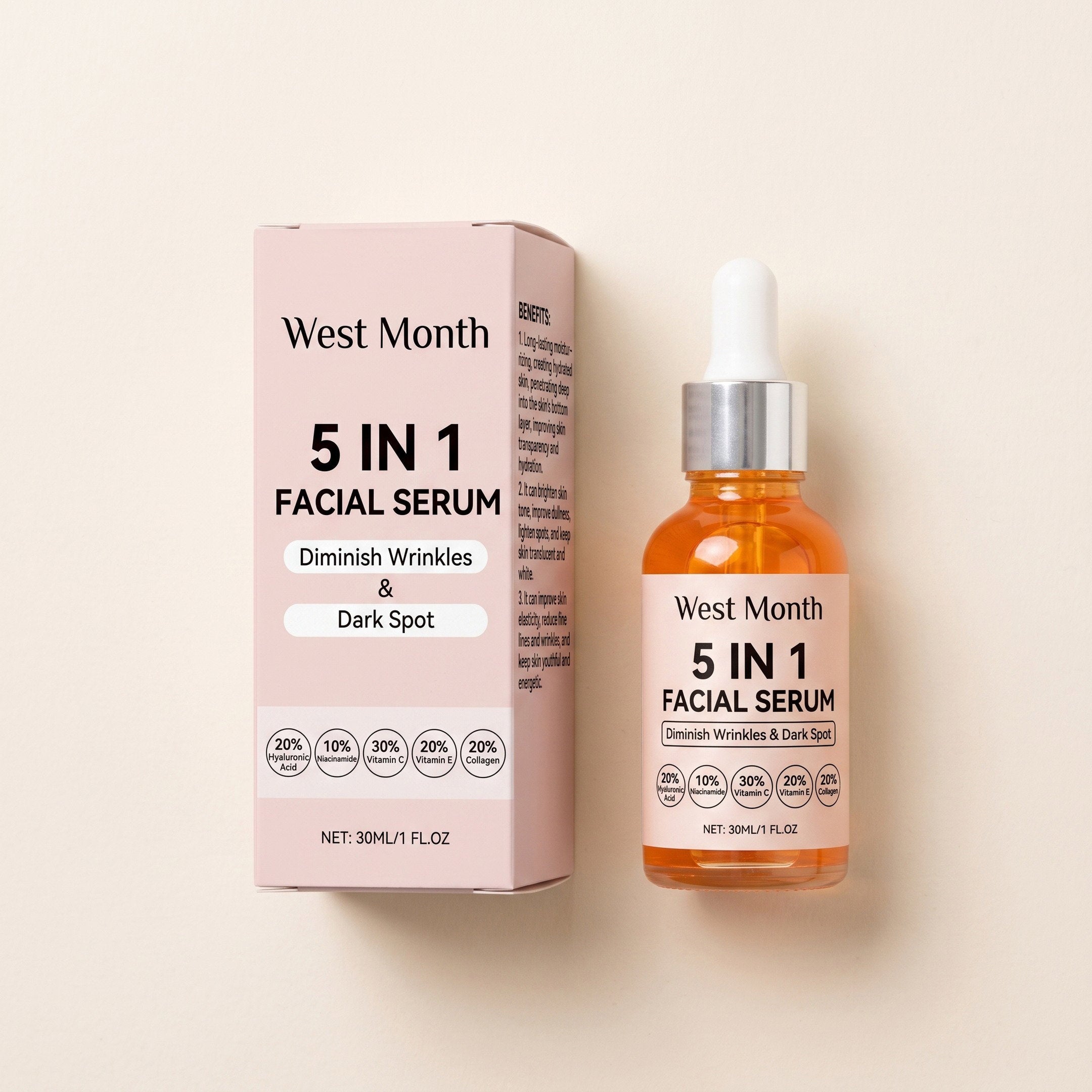 5-in-1 Multi-Correction Serum — Vitamin C & Niacinamide, 30ml