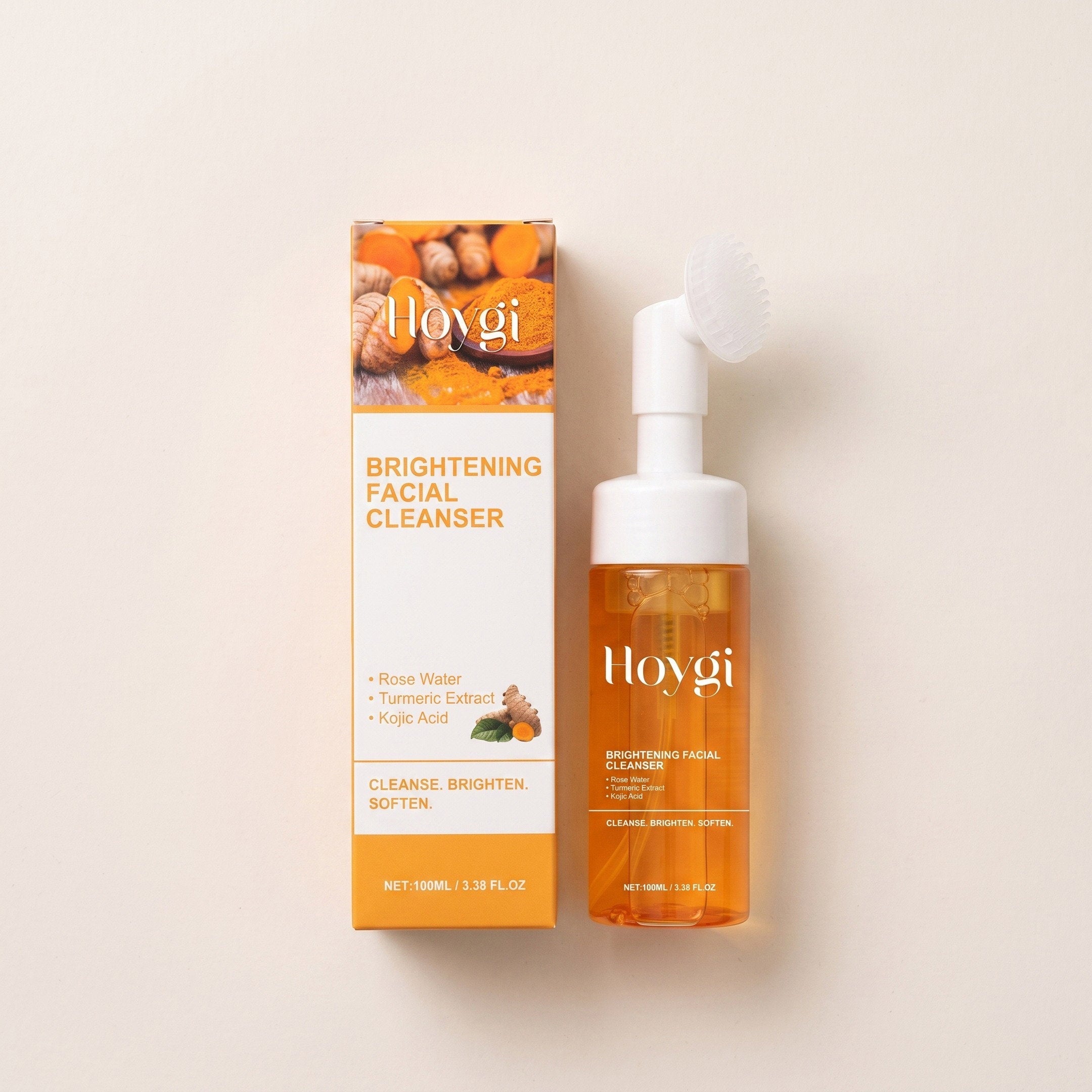 Brightening Foam Cleanser — Turmeric & Rose Water, 100ml