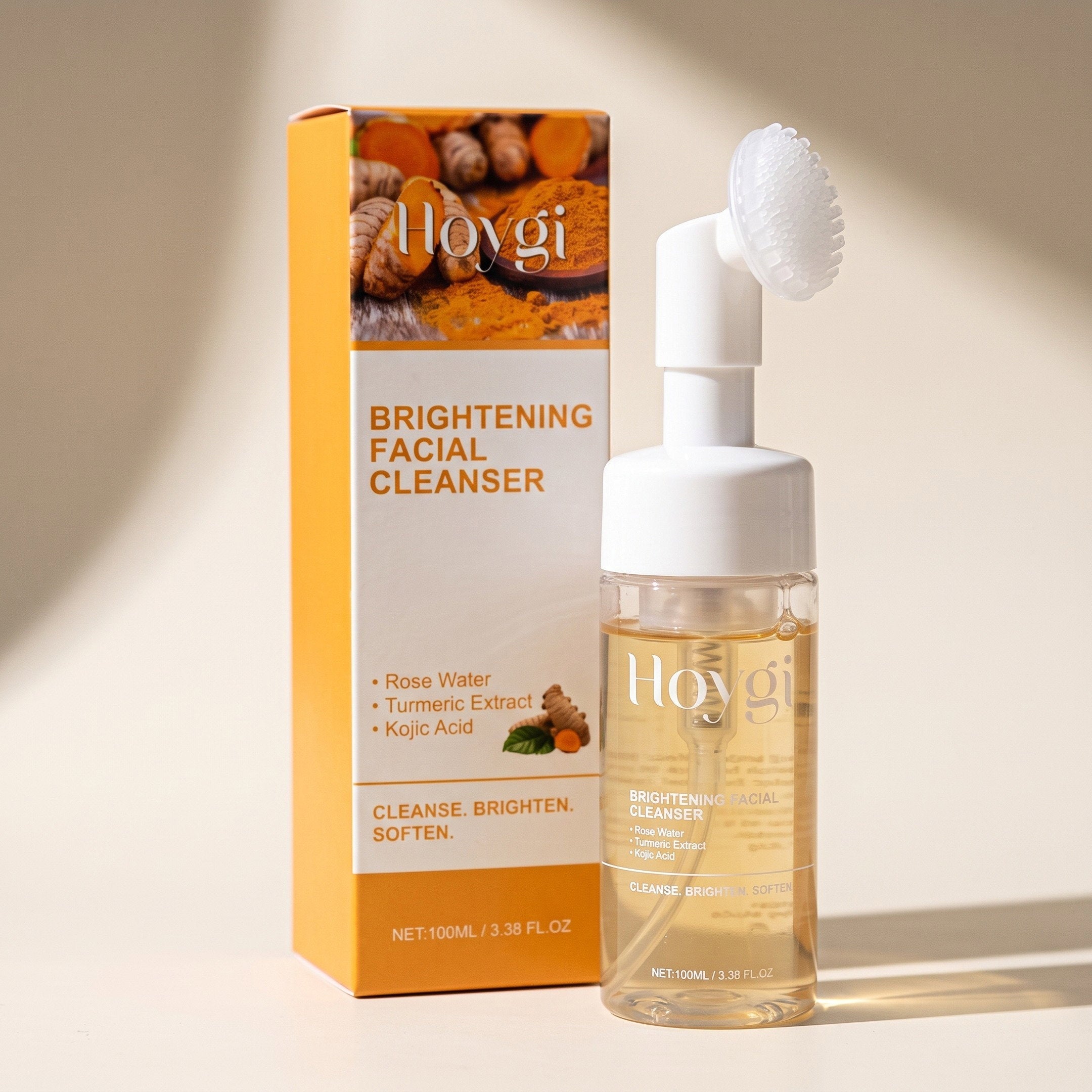 Brightening Foam Cleanser — Turmeric & Rose Water, 100ml