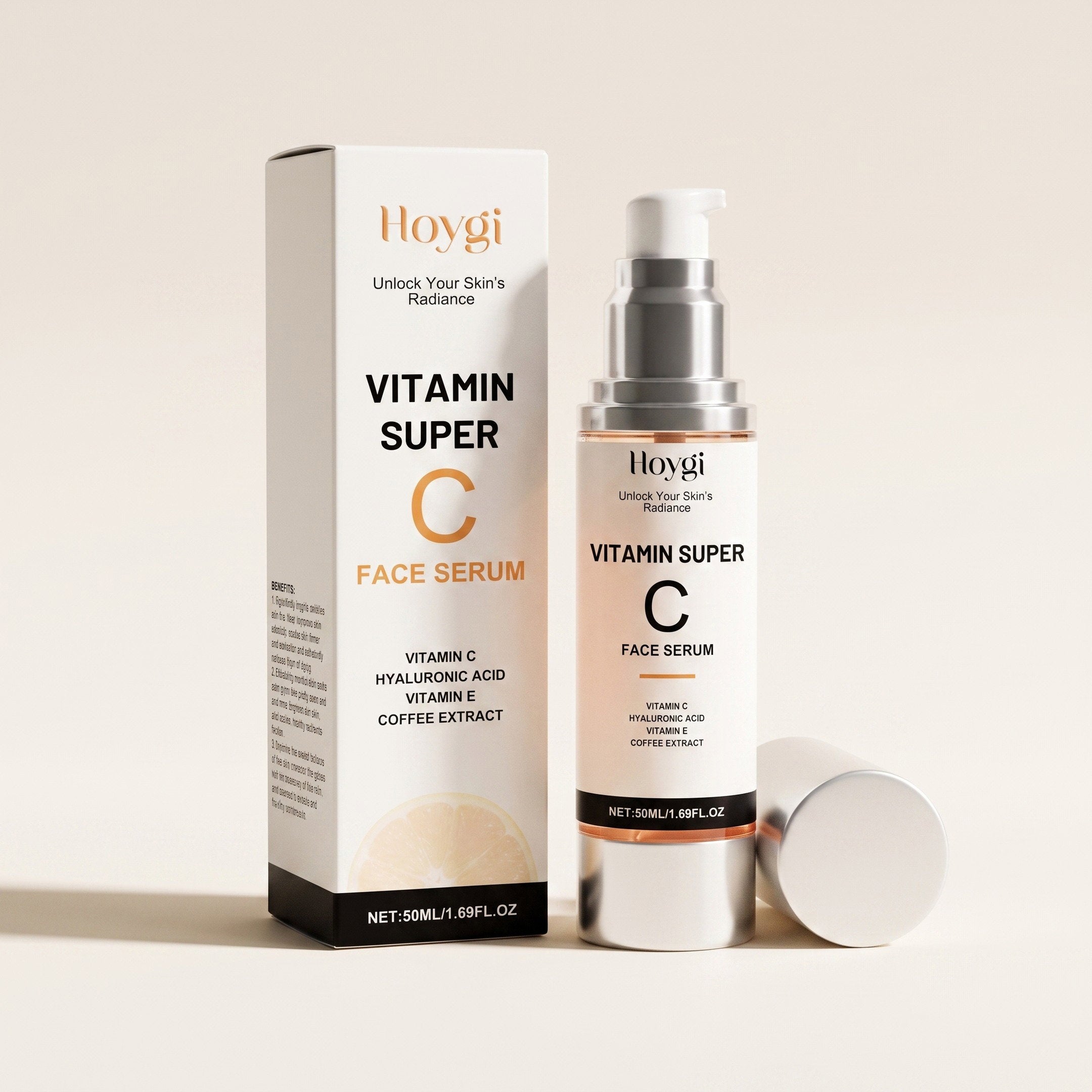 Vitamin C Radiance Serum — Hyaluronic Acid & Vitamin E, 50ml